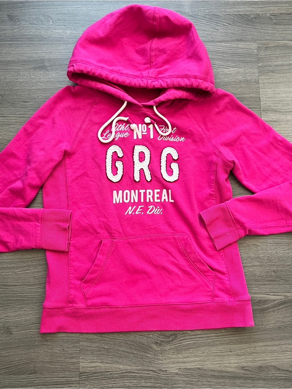 Garage Hot Pink Hoodie with GRG Montreal Logo